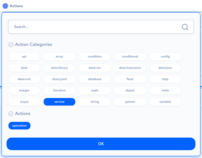 Adding Service/Operation Action