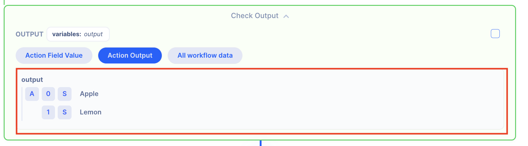 action iteration filter privew