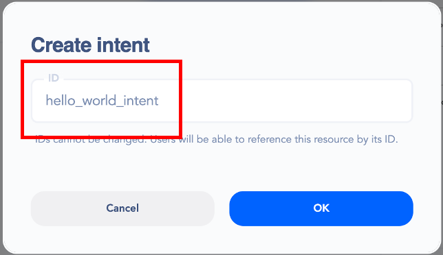 Create ID for Intent
